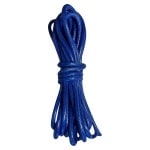 Royal blue glossy cord that can be tied onto a a drum major mace for better grip