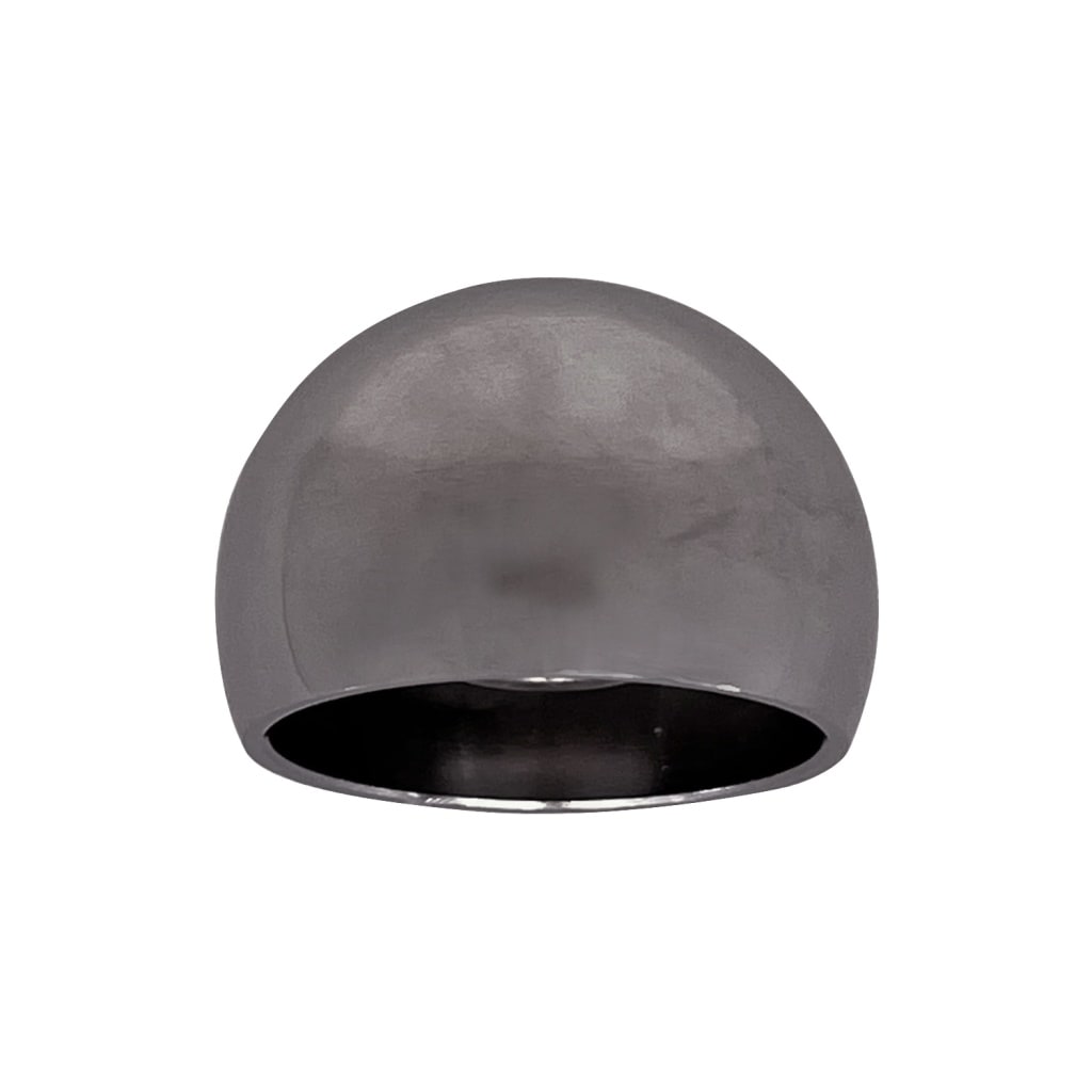 Side profile of a drum major mace crown that screws onto a drum major mace