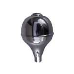 An assembled metal dome that can be installed on a drum major mace.