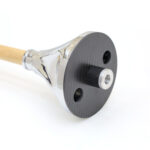 An upclose shot of a shock absorber inside of a mace dome